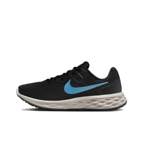 Nike REVOLUTION 6 Амортизирующие противоскользящие устойчивые к истиранию низкий топ повседневные беговые кроссовки мужские черные