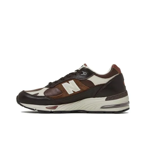 New Balance NB 991 V1 Low Топ Повседневный Городской Коммутирование Беговые кроссовки Мужской Коричневый MADE In UK