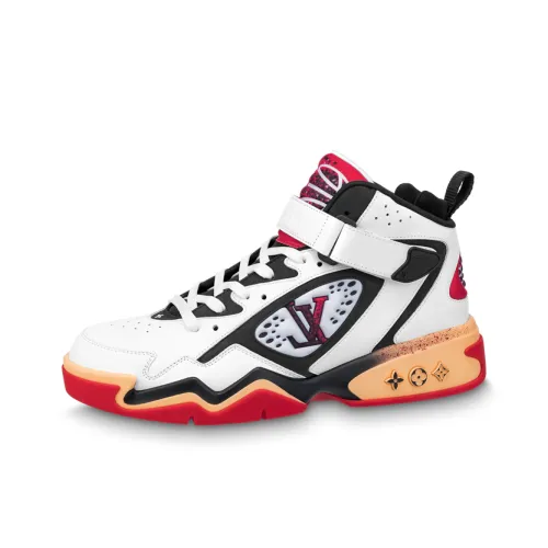 LOUIS VUITTON Trainer 2 Баскетбольные кроссовки MID Топ Спортивная повседневная обувь Мужская Белый Черный
