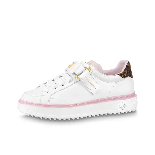 LOUIS VUITTON Time Out Low Топ Стильные Скейтбординги Женские Белые Розовые