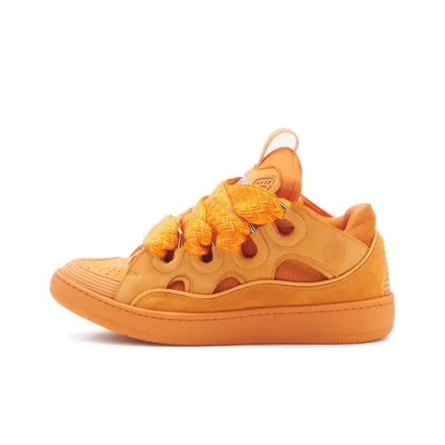 Lanvin Curb Low Топ Стильные Скейтбординги Женские Апельсин