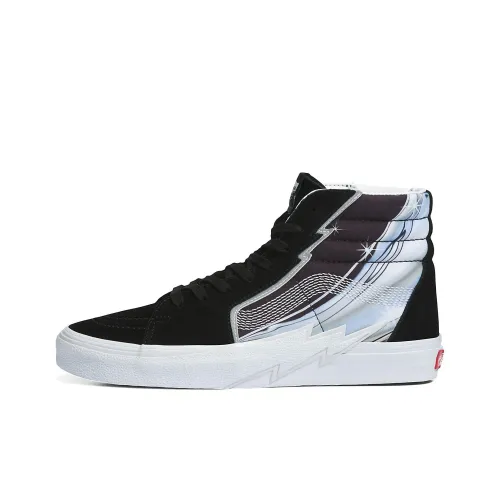 Vans SK8 Chrome Flash High Top Скейтборд Кроссовки Унисекс Черный Белый