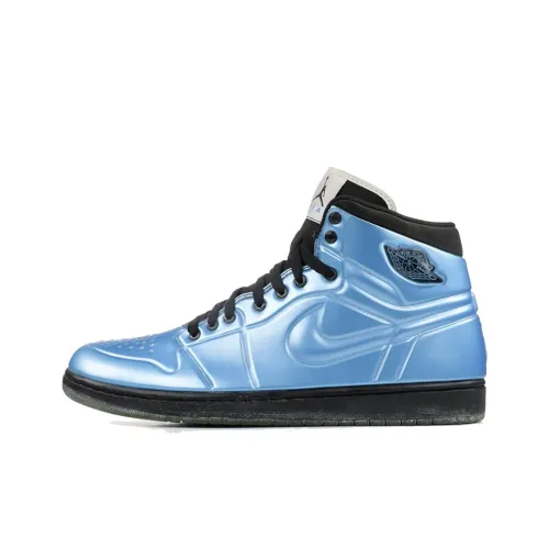 Jordan Air Jordan 1 Anodized 'Foamposite' Амортизация Высокий Топ Винтажные Баскетбольные Кроссовки Мужские Синий Черный