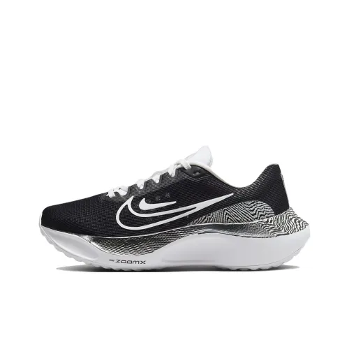 Nike Zoom Fly 5 Low Топ Карбоновая плита Тренировочные Беговые кроссовки Женские Черный белый