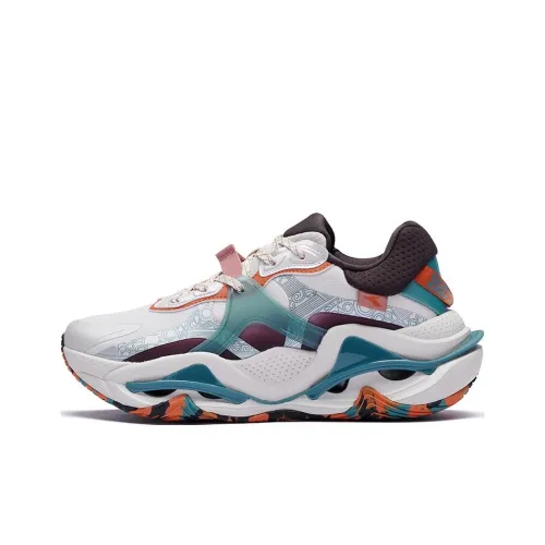 361° Wind Swirl Амортизаторы Slip-resistant Abrasion-resistant Низкий топ Беговые кроссовки Мужские Белый Синий