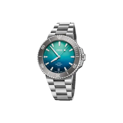 Oris Автоматический Механический Механизм Мужские Часы Часы 43 мм Синий Циферблат Корпус из Нержавеющей Стали Ремешок из Нержавеющей Стали