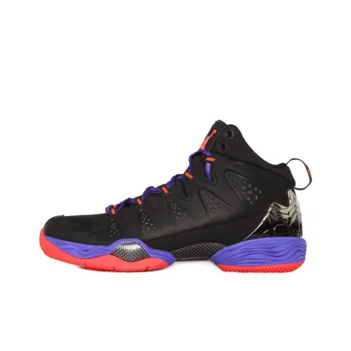 Jordan Melo M10 Амортизаторы Slip-resistant High Топ Баскетбольные кроссовки Мужской Черный Синий