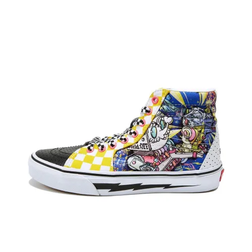 REIKI и MARTIN x Vans SK8 Singularity Plan Высокие Кроссовки для скейтбординга Унисекс Черный Желтый