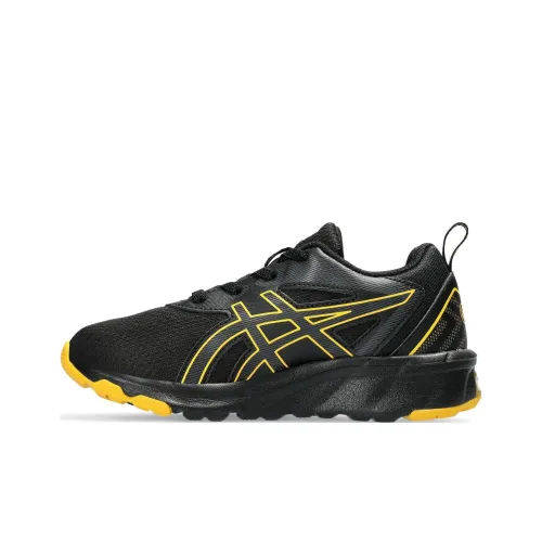 ASICS Quantum 90 4 Гель Аbrasion Resistant Дышащий Низкий Топ Беговые кроссовки Унисекс Черный Желтый