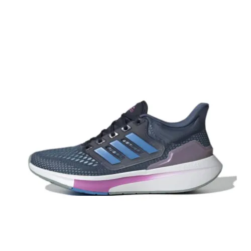 Adidas EQ21 Run Шокабойеры Противоскользящие Устойчивые к истиранию Низкий Топ Беговые кроссовки Женские Синий-фиолетовый