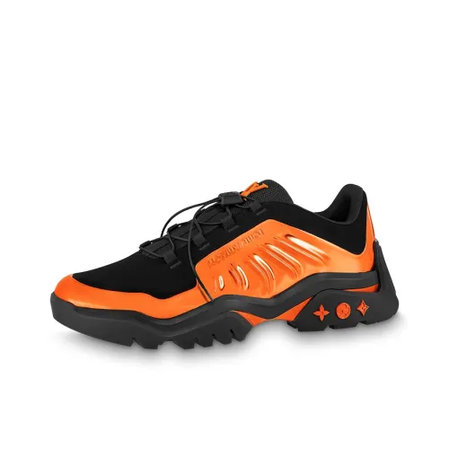 LOUIS VUITTON Millenium Low Топ Повседневная обувь Мужская Черный Оранжевый Пэчворк