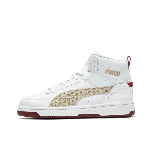 PUMA Rebound Joy CNY High Топ Скейтборд Кроссовки Унисекс Белый Красный