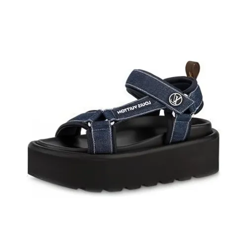 LOUIS VUITTON Пляжные сандалии Женские Синие