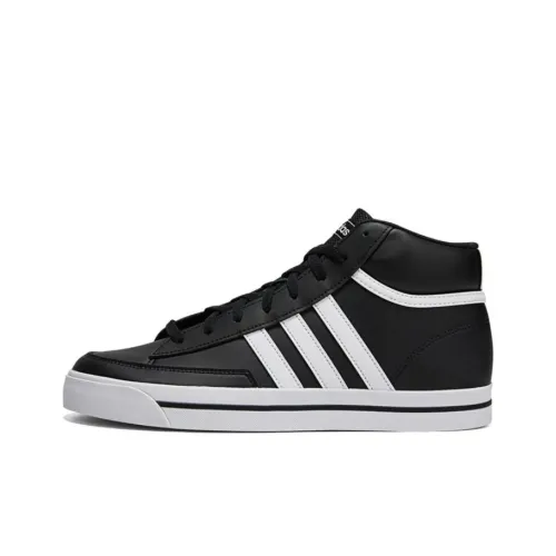 Adidas Neo RETROVULC MID Slip Resistant Abrasion Resistant And Balanced MID Скейтборд Кроссовки Черный
