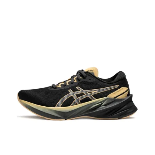 Asics Novablast 3 Устойчивый к истиранию Дышащий Низкий Топ Повседневные Беговые кроссовки Женские Черный Серый