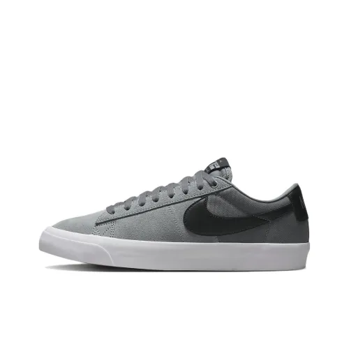 Nike SB Zoom Blazer Low Pro GT Anti-Slip Lightweight Low Top Скейтборд Кроссовки Unisex Серый Белый Черный