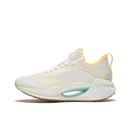 LiNing Shadow Essential Slip-resistant и дышащий низкий топ беговые кроссовки Женские Белые Желтые