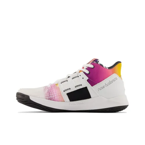 New Balance Coco CG1 MID Топ Кроссовки для тенниса Унисекс Белый Фиолетовый Желтый