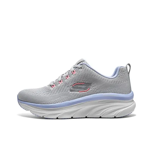 Skechers D'lux Walker Повседневный Низкий Топ Серый Фиолетовый Розовый Женский