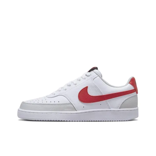 nike Court Vision 1 Slip Resistant Abrasion Resistant Низкие Кроссовки для скейтбординга Женские Белые Серые Красные