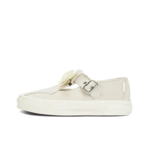 GOOD FIGHT x VANS OG Style 93 L Амортизация Износостойкий Низкий Топ Скейтборд Кроссовки Унисекс Белый