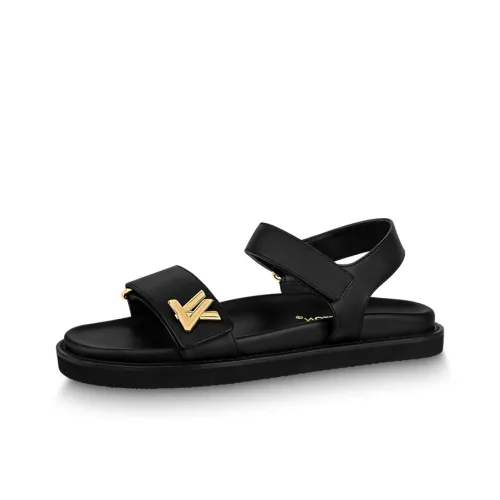LOUIS VUITTON Sunset Beach Sandals Women's Black
