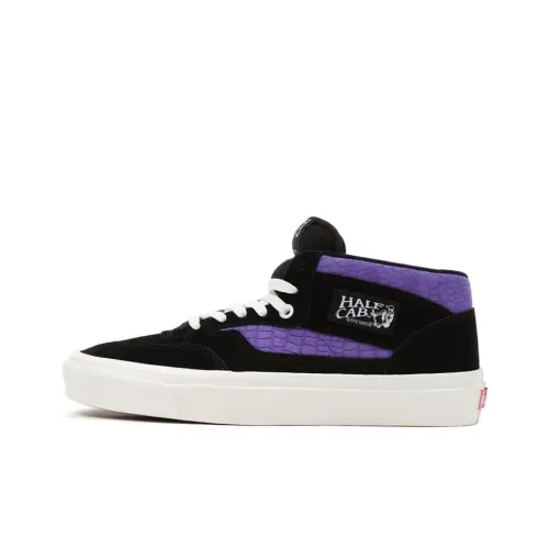 Vans Half Cab DX MID Топ Скейтборд Кроссовки Унисекс Черный Фиолетовый