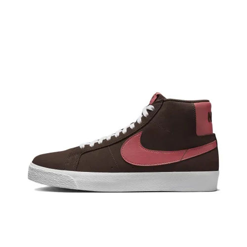 Nike Blazer Mid Slip Resistant Shock Absorbers с антискользящими свойствами и устойчивыми к истиранию MID Скейтбординг Топ Кроссовки Мужские Умбра