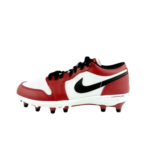 Jordan Air Jordan 1 AG Искусственная трава Искусственный шипы Амортизация Футбольные бутсы Мужской Белый Красный