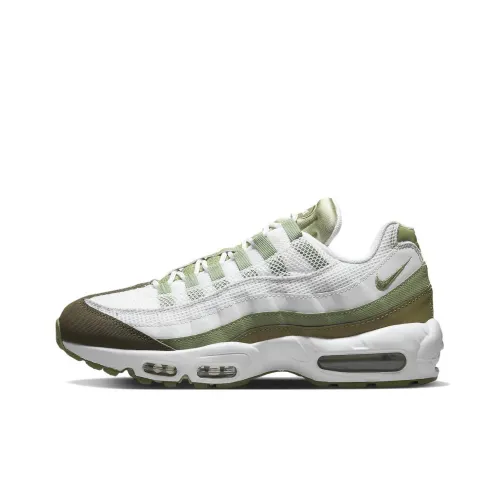 Nike Air Max 95 Low Топ Casual Мужской Белый Зеленый