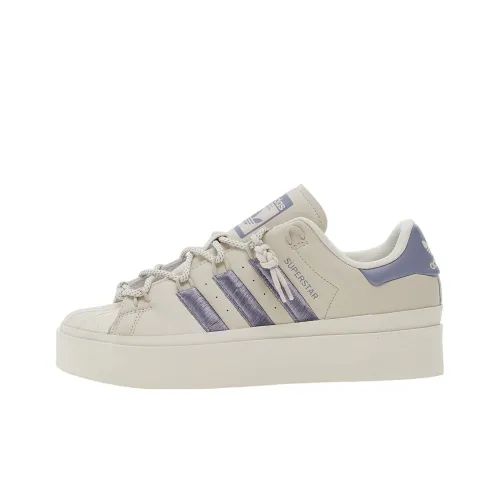 Adidas Originals Superstar Bonega Low Топ Скейтборд Кроссовки Женские Бежево-фиолетовые