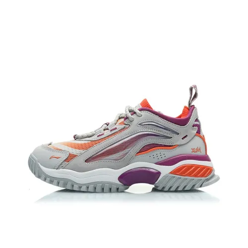 LINING Aurora Skywalk BAD FIVE XGIRL Низкий Топ Спортивная Повседневная Обувь Женская Микрокристалл Серый