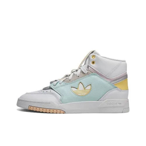 Adidas Originals Drop Step Slip-resistant Abrasion-resistant High Top Skateboard Shoes Женские Белые Синие