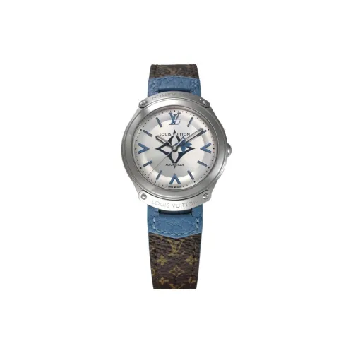 LOUIS VUITTON Механические автоматические часы механизм ремешок из холщовой кожи 36 мм серебристый циферблат унисекс