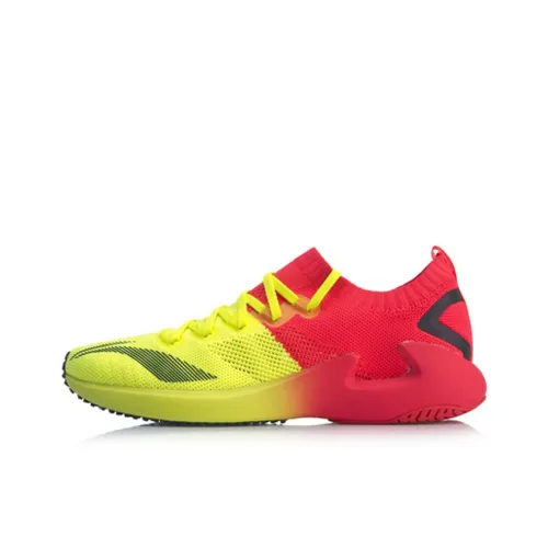 LINING Chasing The Wind Низкие Кроссовки для Бега Женские Желто-Красные