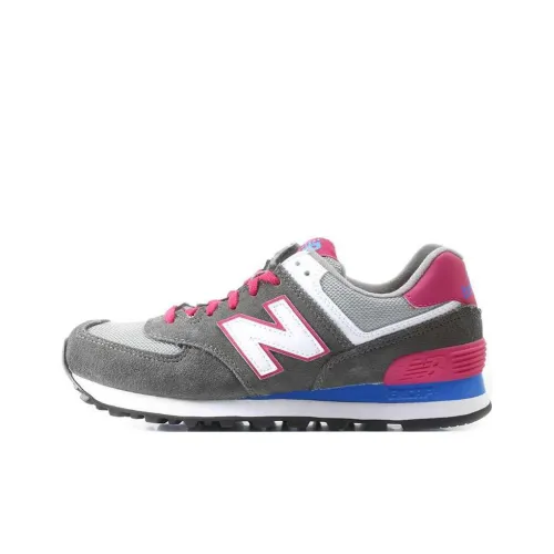New Balance NB 574 Low Топ Беговые кроссовки Женские Серый Синий Красный