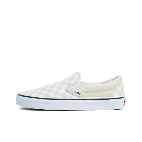 Vans Slip On Series Low Топ Скейтборд Кроссовки Унисекс Экрю