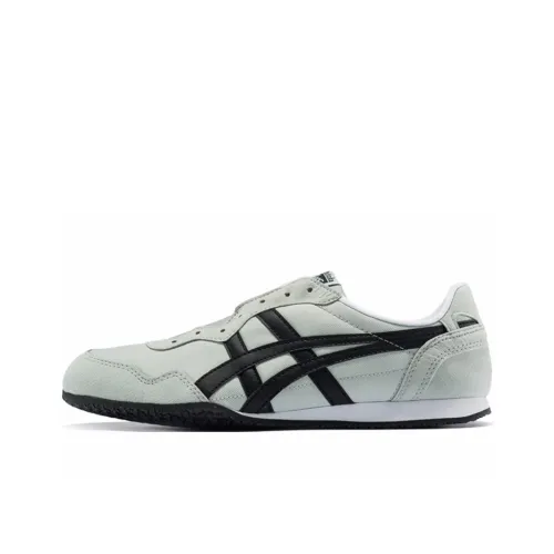 Onitsuka Tiger Serrano Slip-On Устойчивый к истиранию Низкий Топ Повседневная Обувь Унисекс Светлый Серый