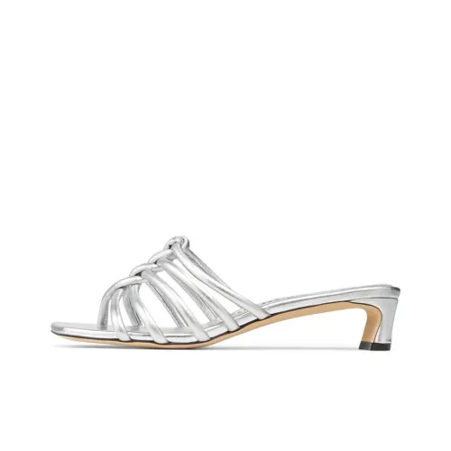 Jimmy Choo Carmel Тихий Слипоны Женские Серебристые