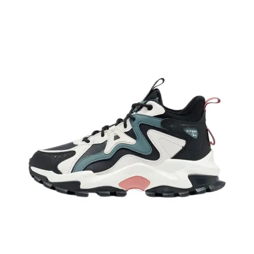 XTEP Red Rock Daimian Амортизация Устойчивость к истиранию Термический MID Топ Спортивная Повседневная Обувь Мужская Черный Белый Серый