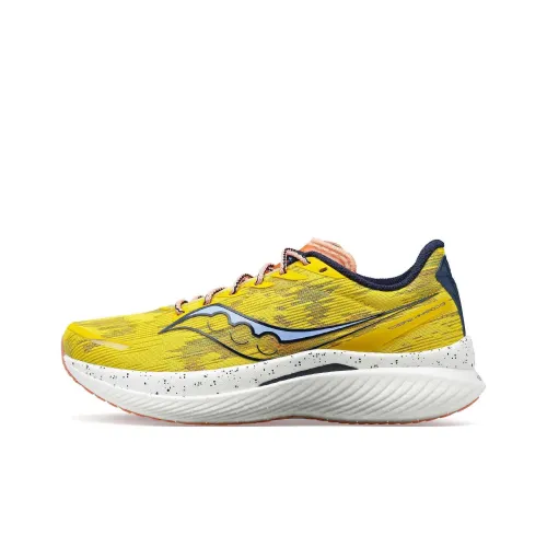 Saucony Endorphin Speed 3 Амортизаторы Slip-resistant устойчивые к истиранию Низкий топ Беговые кроссовки Женские Желтый Белый