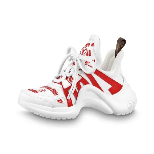 LOUIS VUITTON Archlight Low Топ Беговые кроссовки Женские Белые Красные