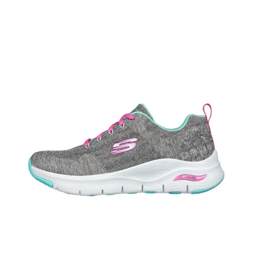Skechers Arch Fit Low Топ Спортивная Повседневная Обувь Женская Серый Фиолетовый