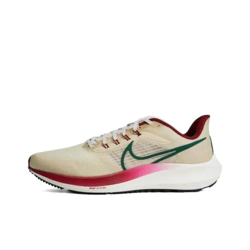 Nike Air Zoom Pegasus 39 Low Топ Повседневные Беговые Кроссовки Мужские Красный Желтый Белый