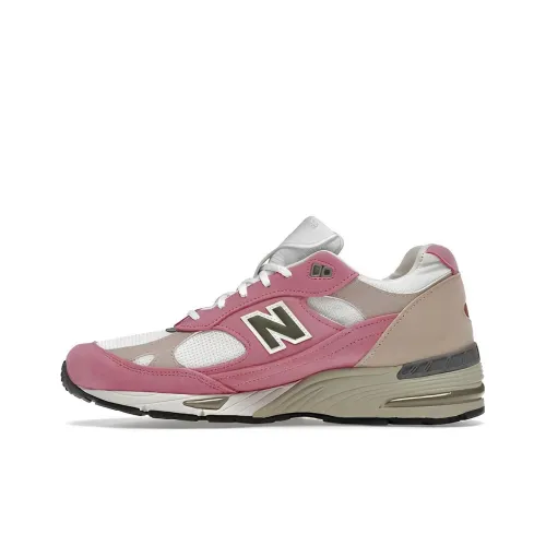 PaperBoy Париж X LA MJC x New Balance NB 991 Low Беговые кроссовки Унисекс Белый Розовый