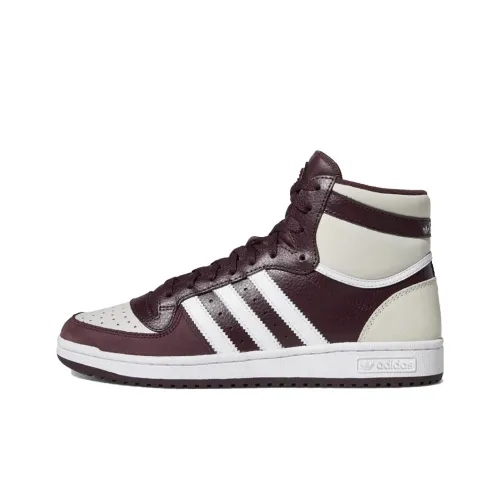 Adidas Originals Top Ten R8 Slip-on Устойчивые к истиранию Высокие Кроссовки для скейтбординга Унисекс Красный Белый