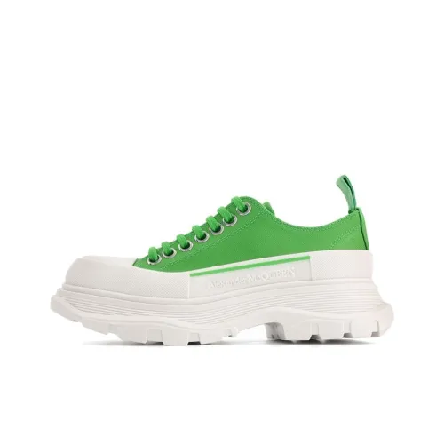 Alexander McQueen Tread Slick Alexander McQueen Low Топ Спортивная повседневная обувь Женская Белый Зеленый