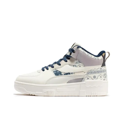 361° Прилив BURN 2 Противоскользящие Устойчивые к износу Термические Высокие Кроссовки для скейтбординга Женские Белые Синие