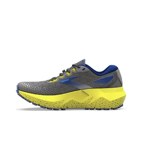 Brooks Caldera 6 Slip-resistant Abrasion-resistant Low Top Streetwear Men's Gray Yellow Брэдс Caldera 6 Противоскользящий Устойчивый к истиранию Низкий Топ Уличная Обувь Мужская Серый Желтый