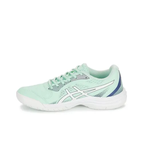 Asics Court Slide 3 Амортизация Износостойкий Низкий Топ Кроссовки для тенниса Женские Зеленый Белый Синий